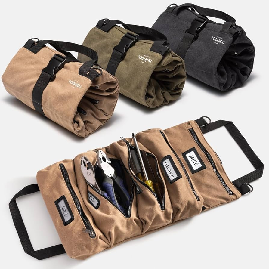 Official Legacy Tool Roll Bag - Easy to Carry 5-Pocket Roll Up Tool Bag - Durable Canvas, Rust-Pr... | Amazon (US)