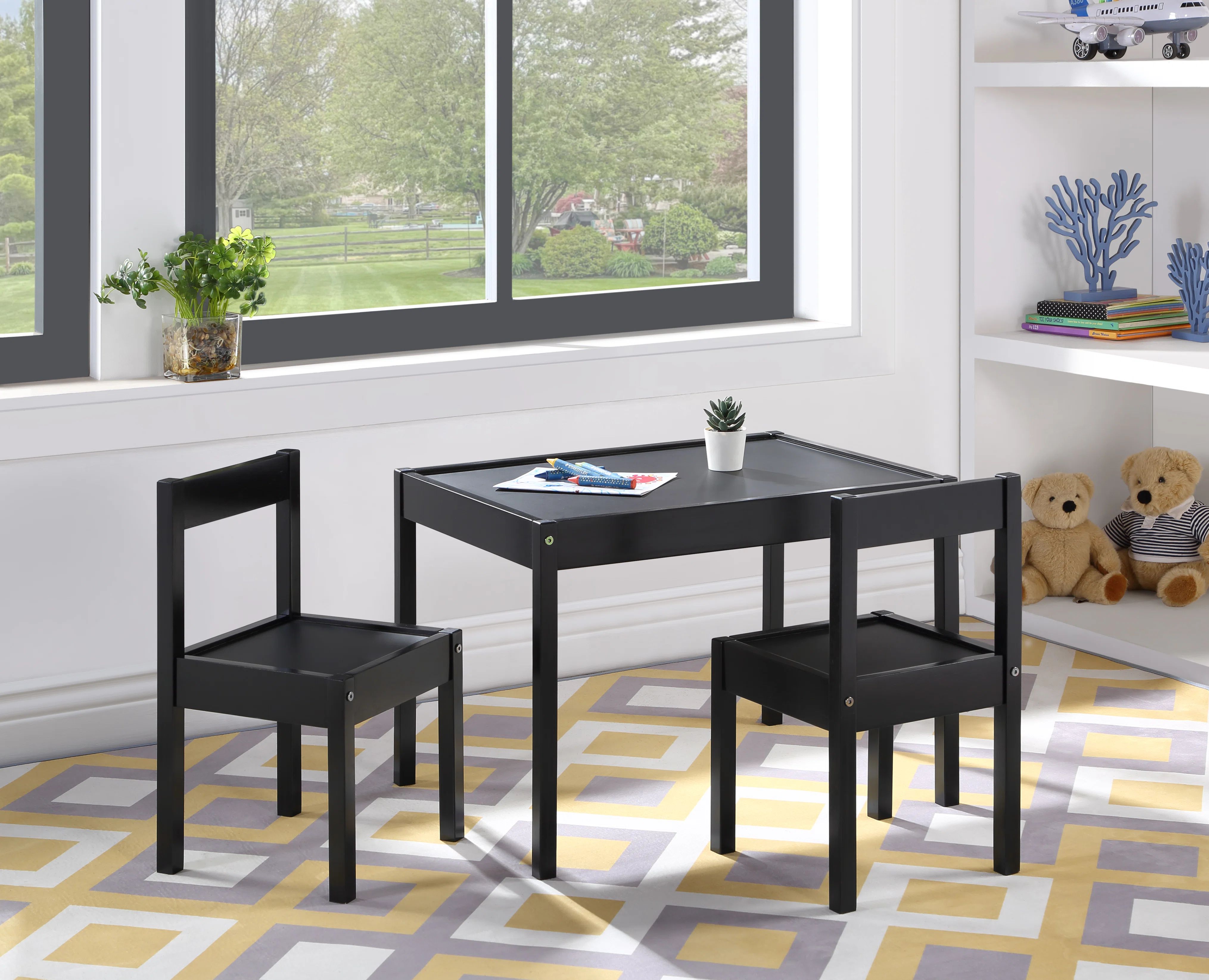 Olive & Opie Della 3 Piece Kids Table & Chair Set & Reviews | Wayfair | Wayfair North America