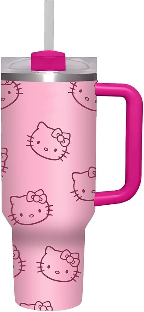 Insulated Tumbler, 1 Sets 40 oz Tumbler with Handle and Straw Lid, Insulated Cup Reusable Stainle... | Amazon (US)