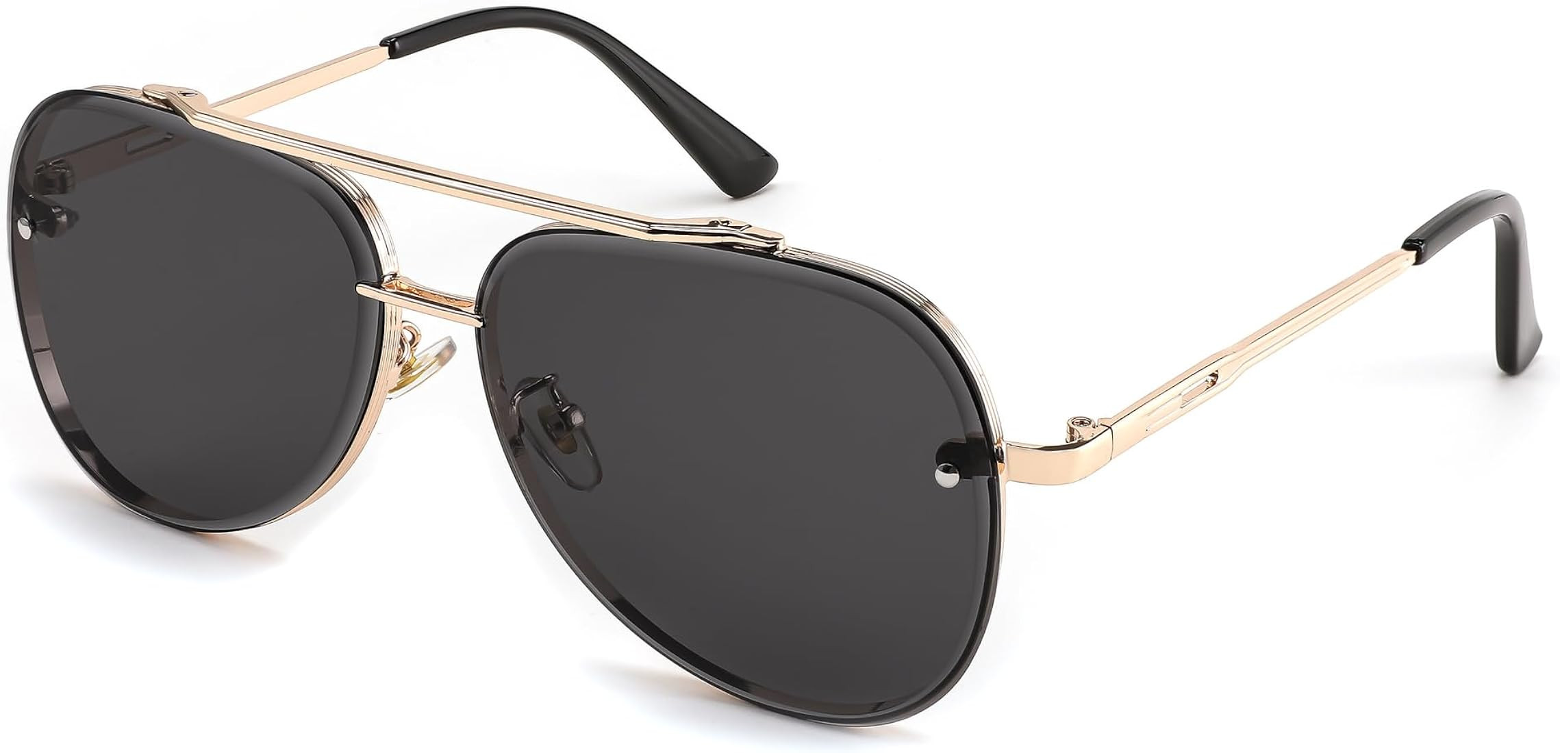 FEISEDY Retro Square Aviator Sunglasses for Mens Women Fashion Vintage Metal Gradient Glasses Pil... | Amazon (US)