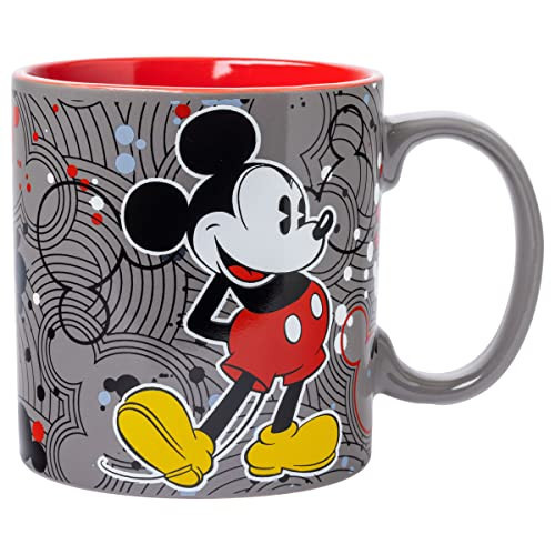 Silver Buffalo Disney Mickey Mouse Pattern Vintage Ceramic Coffee Mug, 20 Ounces | Amazon (US)