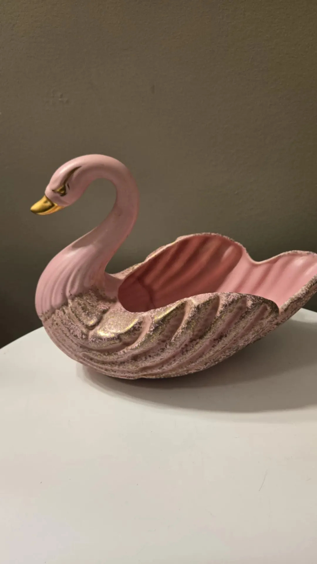 Vintage Mid-century Modern Pink Swan Ceramic Planter/bowl - MCM Home Decor - Etsy | Etsy (US)