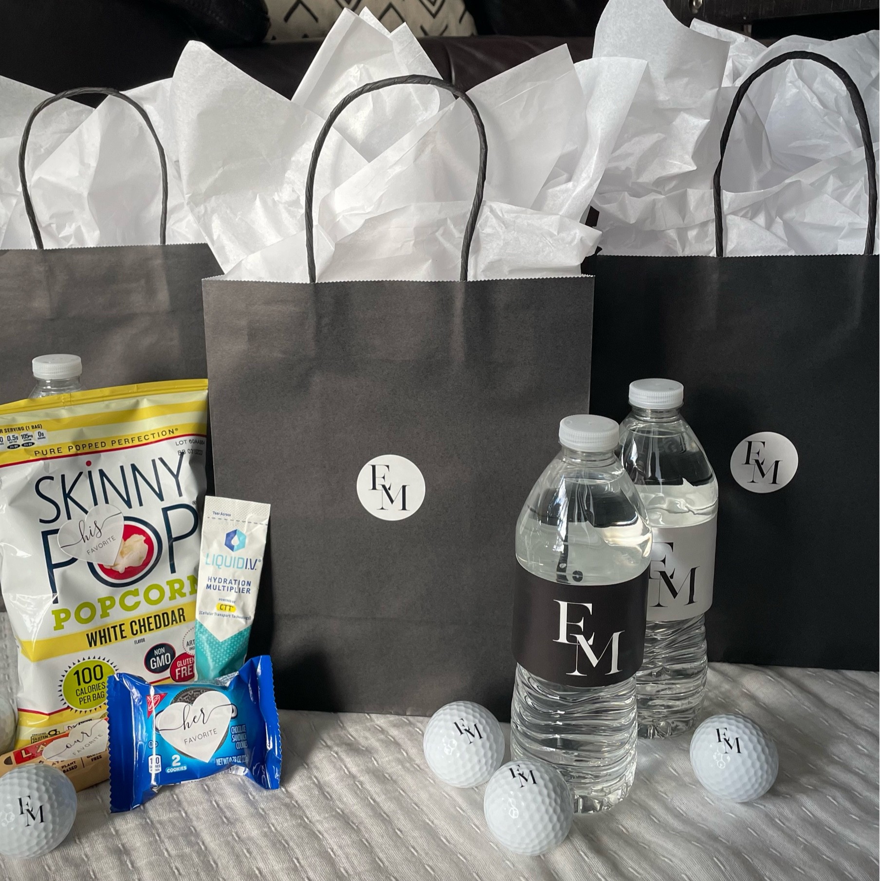 Wedding weekend hotel welcome bags with custom logo

#LTKwedding