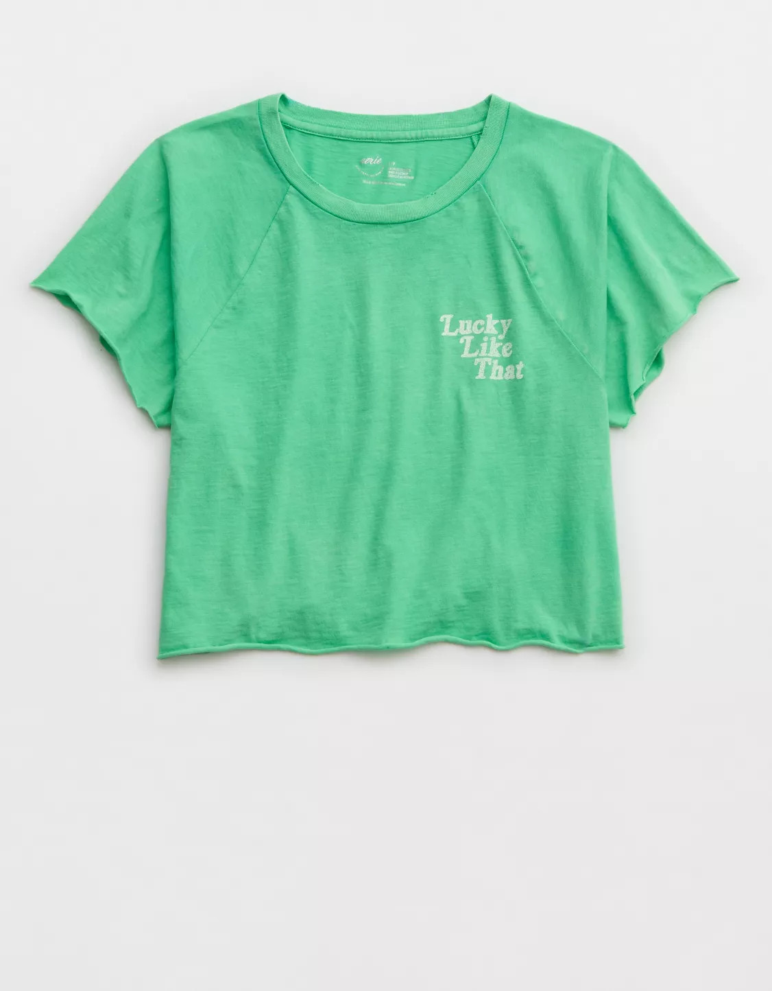 Aerie Smiley® Cropped Raglan T-Shirt | Aerie