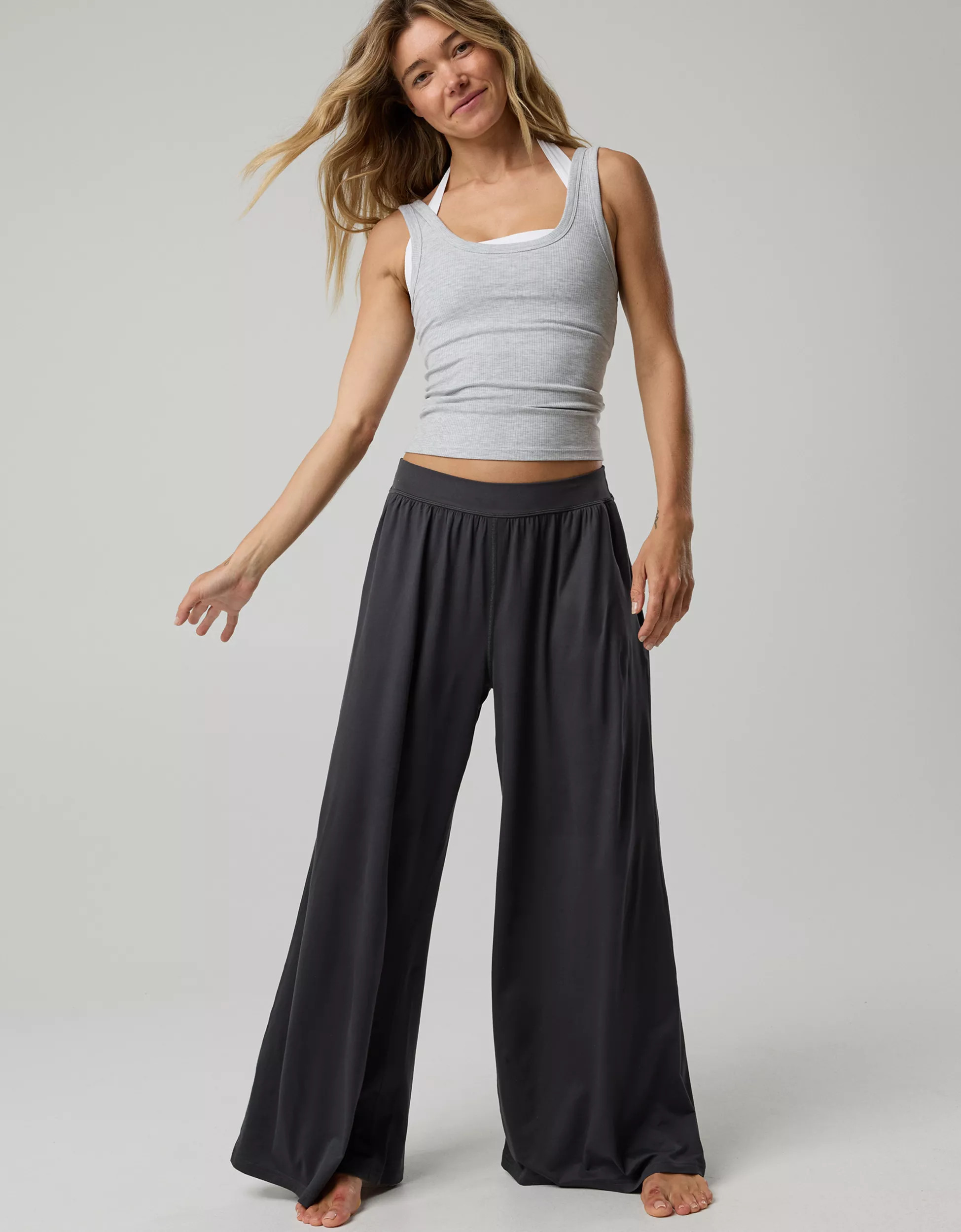 OFFLINE By Aerie The Hugger Go With The Flow Super Wide Leg Pant | Aerie
