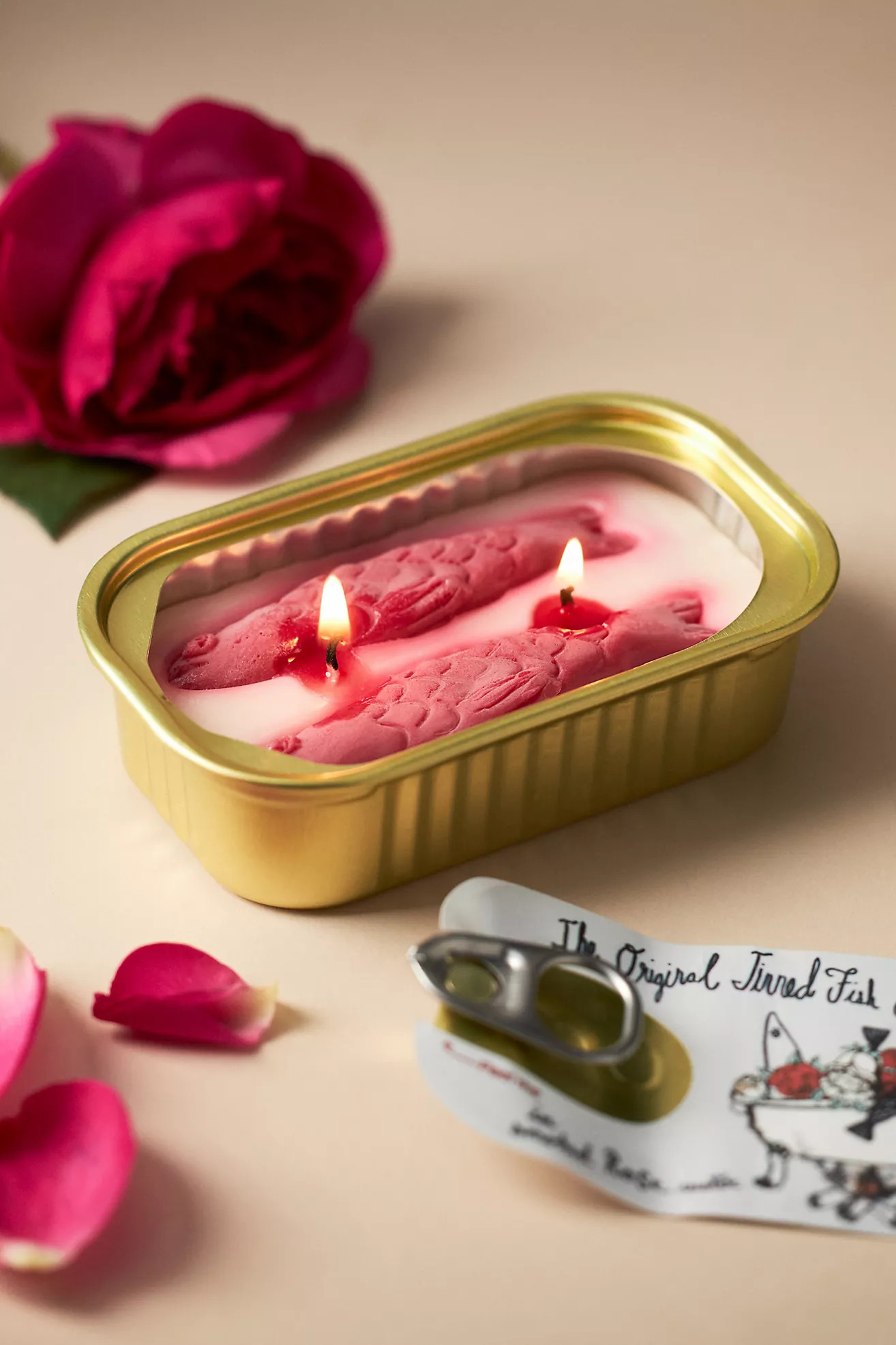 The Original Tinned Fish Candle by Tinned Candle Smoked Rose Water Candle | Anthropologie (US)