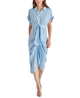 Women's Tori Tie-Front Midi Shirtdress | Macy's