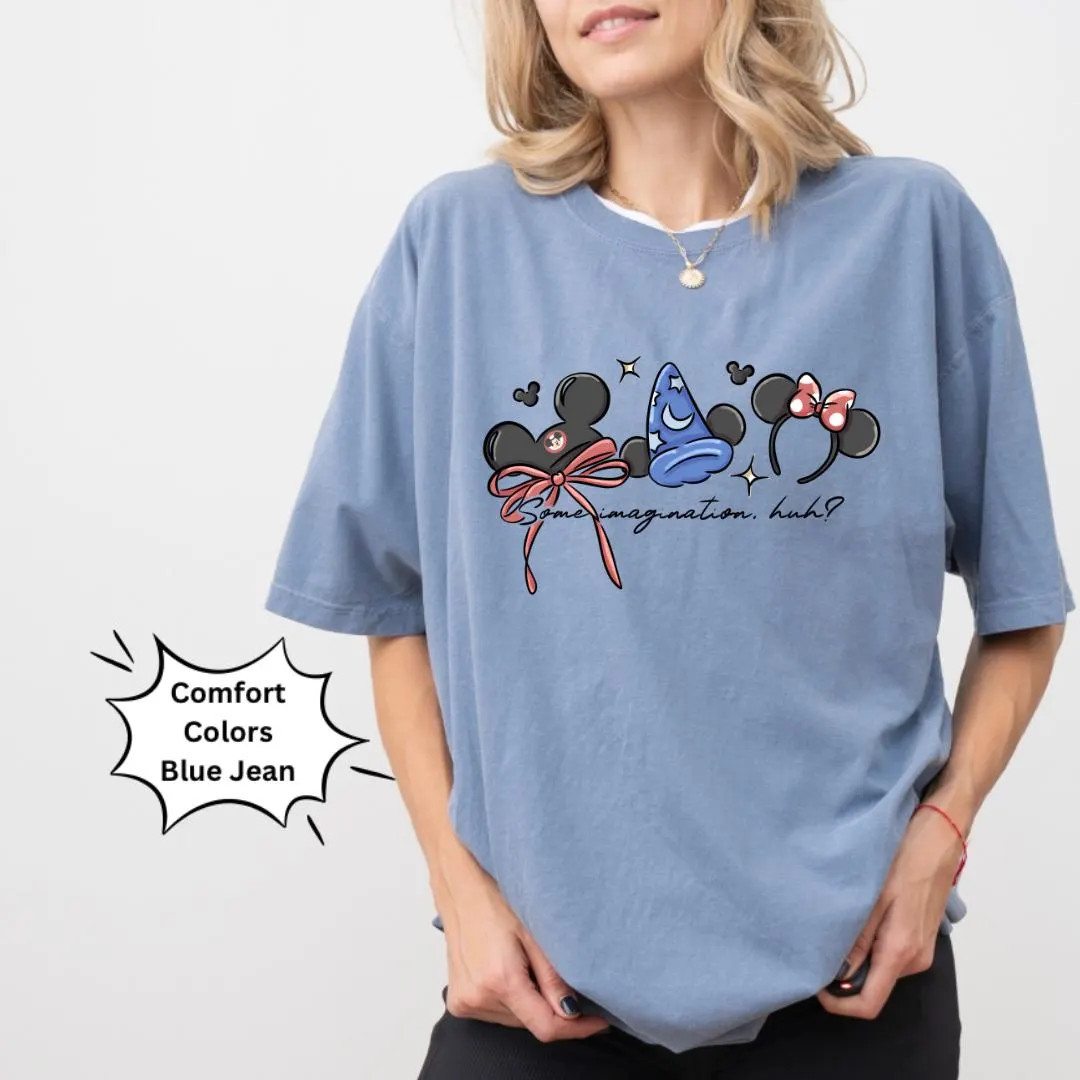 Magical Sorcerer Mouse Some Imagination Tag Line Shirt | Unique Magical Vacation Shirt | Fantasti... | Etsy (US)