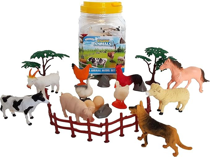 Amazon.com: Large Farm Animal Toy Figurine Set (Farm Animals) : Toys & Games | Amazon (US)