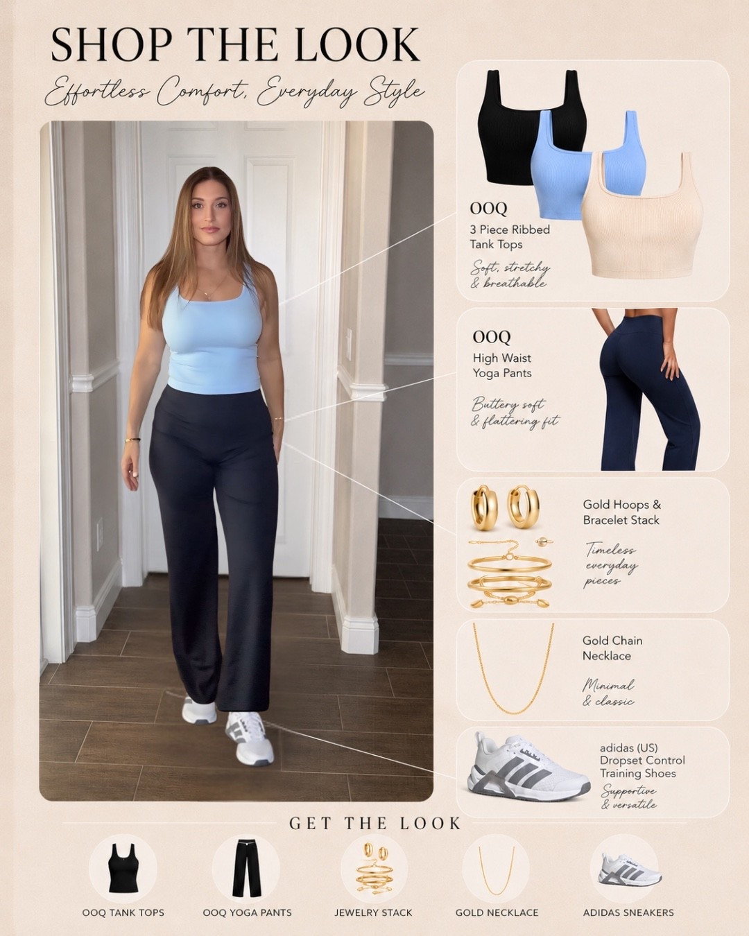 Effortless comfort + everyday style 🤍
These are the kinds of pieces I reach for constantly comfy, flattering, and easy to style for errands, travel days, coffee runs, or just everyday life ✨

Linked everything here 👟

#LTKootd #LTKTravel #LTKActive