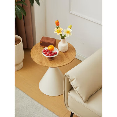 ROUND COFFEE TABLE WHITE+WOOD | Target