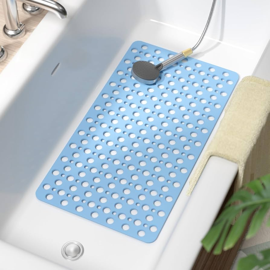 HITSLAM Bathtub Mat Non Slip, 28 x 15 Inch Long Bath Mat for Tub, Efficient Drainage Bathroom Sho... | Amazon (US)