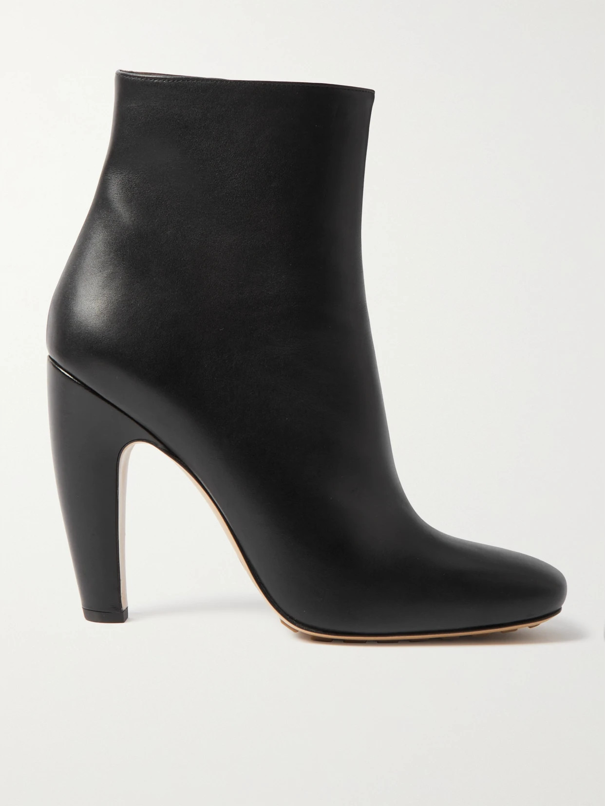Bottega Veneta - Canalazzo Leather Ankle Boots - Black | NET-A-PORTER (US)