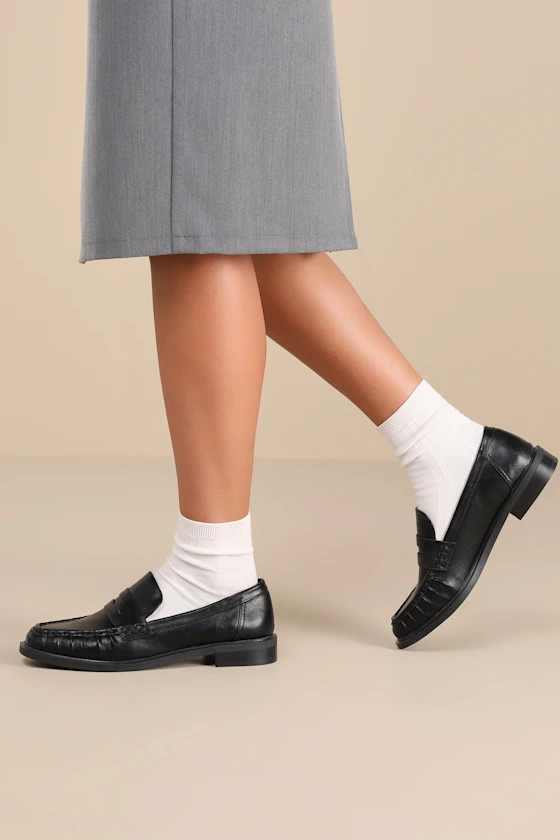 Freyr Black Penny Loafers | Lulus