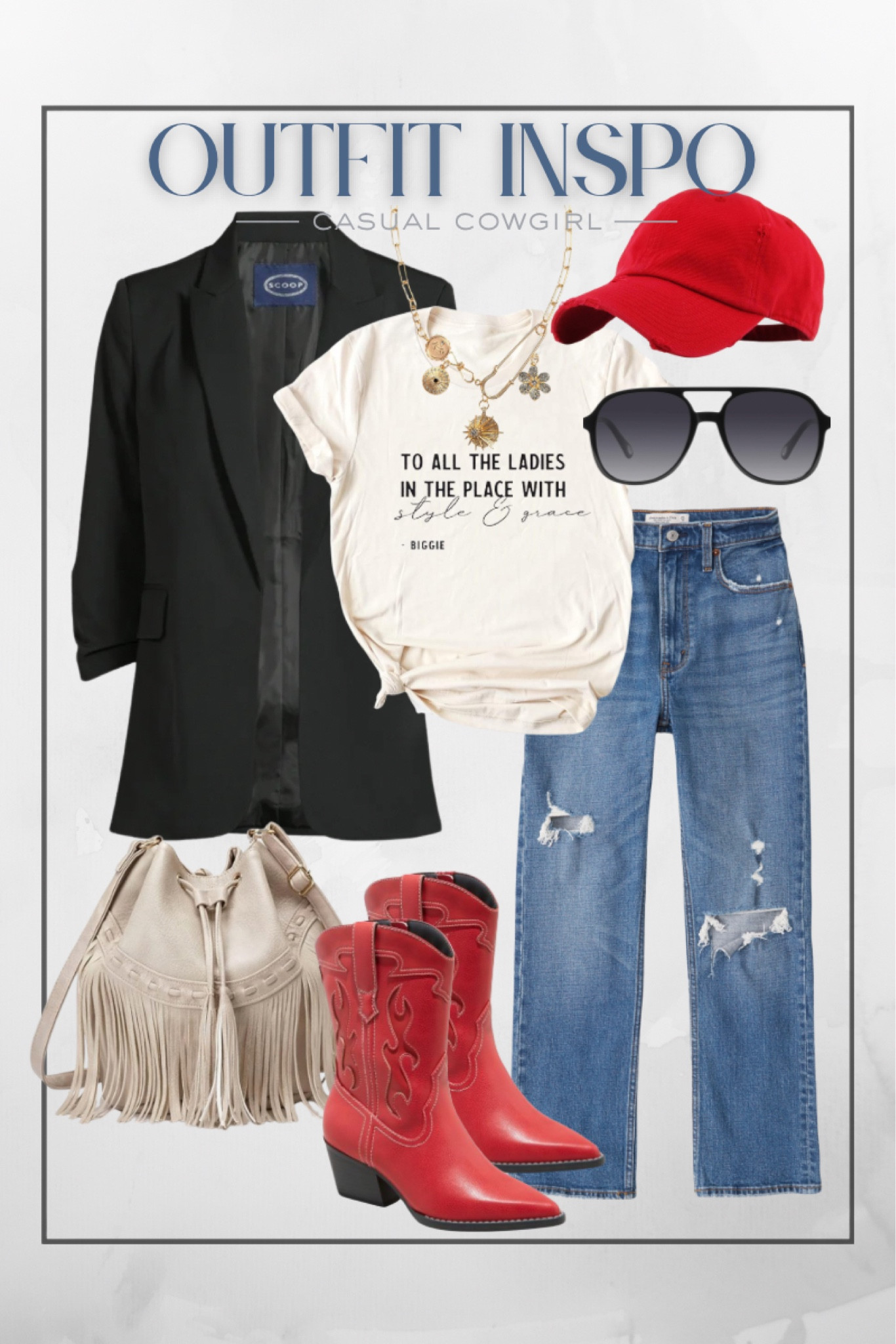 A look I will definitely be recreating. 
Oversized Blazer: XXL
Tee: XXL
Abercrombie straight jean: tts
Red western boots: tts


#LTKfindsunder50 #LTKstyletip #LTKmidsize