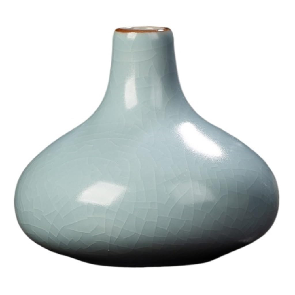 Table Decoration Ru Kiln Vase Home Ceramic Vase Ornaments Office Tea Table Hydroponic Vase Crack ... | Amazon (US)