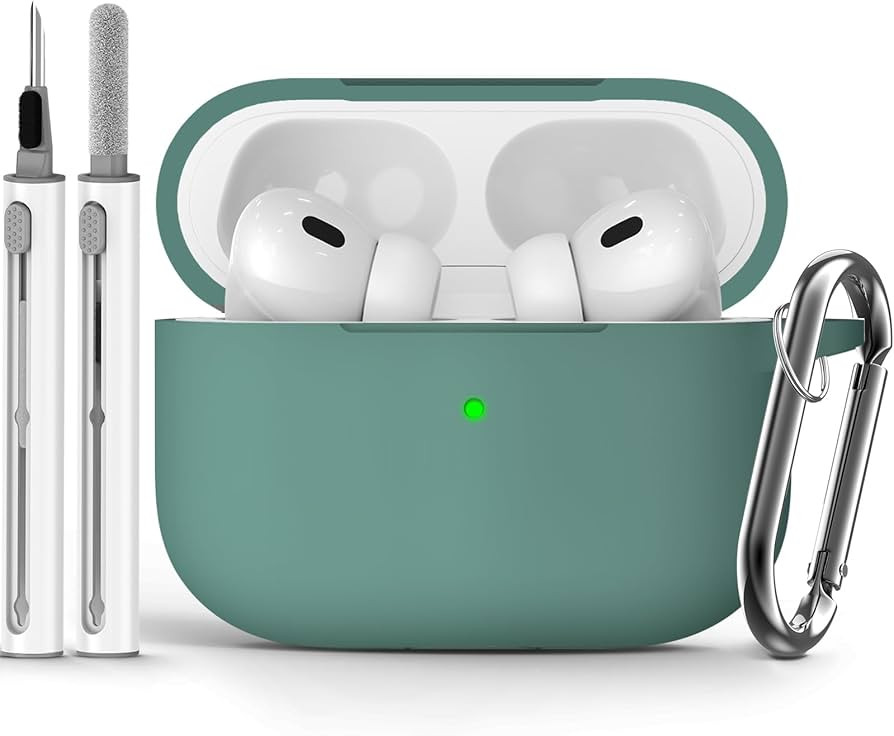 for AirPods Pro Case Cover with Cleaner Kit,Soft Silicone Protective Case for Apple AirPods Pro 2... | Amazon (US)