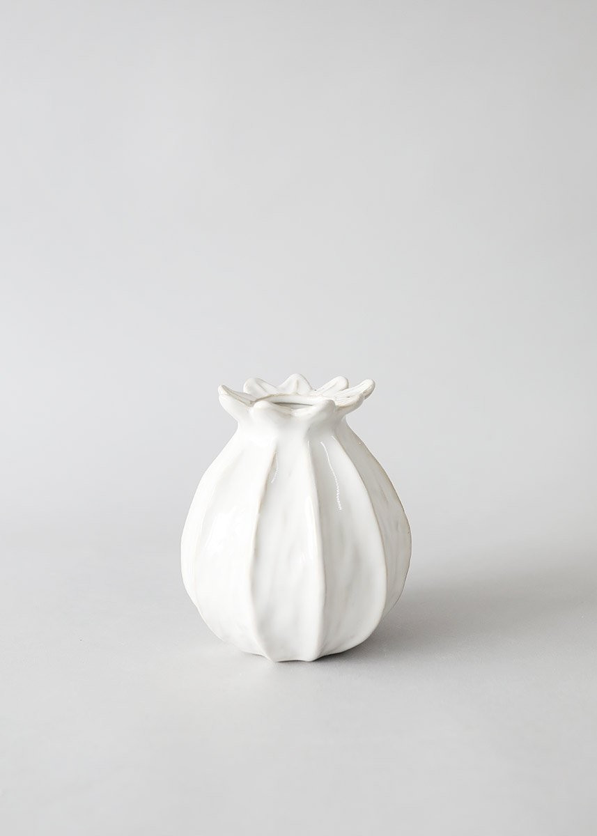 White Rosemead Vase - 5.75" Tall | Afloral (US)