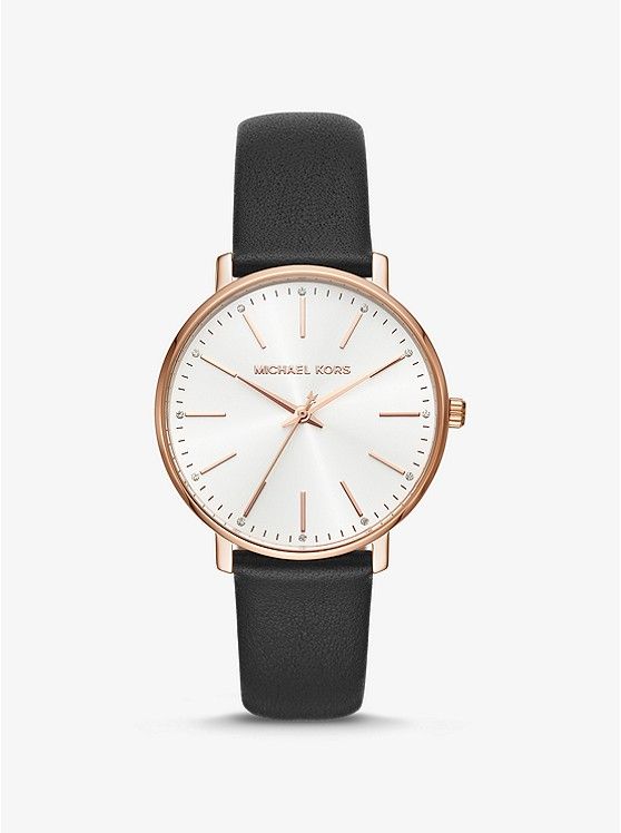 Pyper Rose Gold-Tone and Leather Watch | Michael Kors US