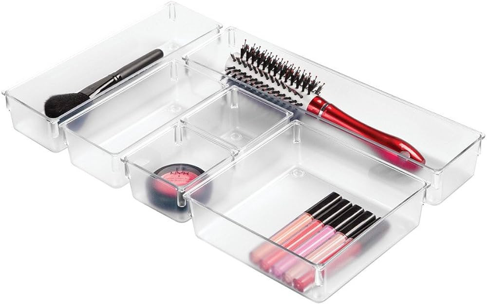 iDesign Plastic In Drawer Organizer Trays for Kitchen Utensils, Silverware, BPA-Free, Set of 6, C... | Amazon (US)