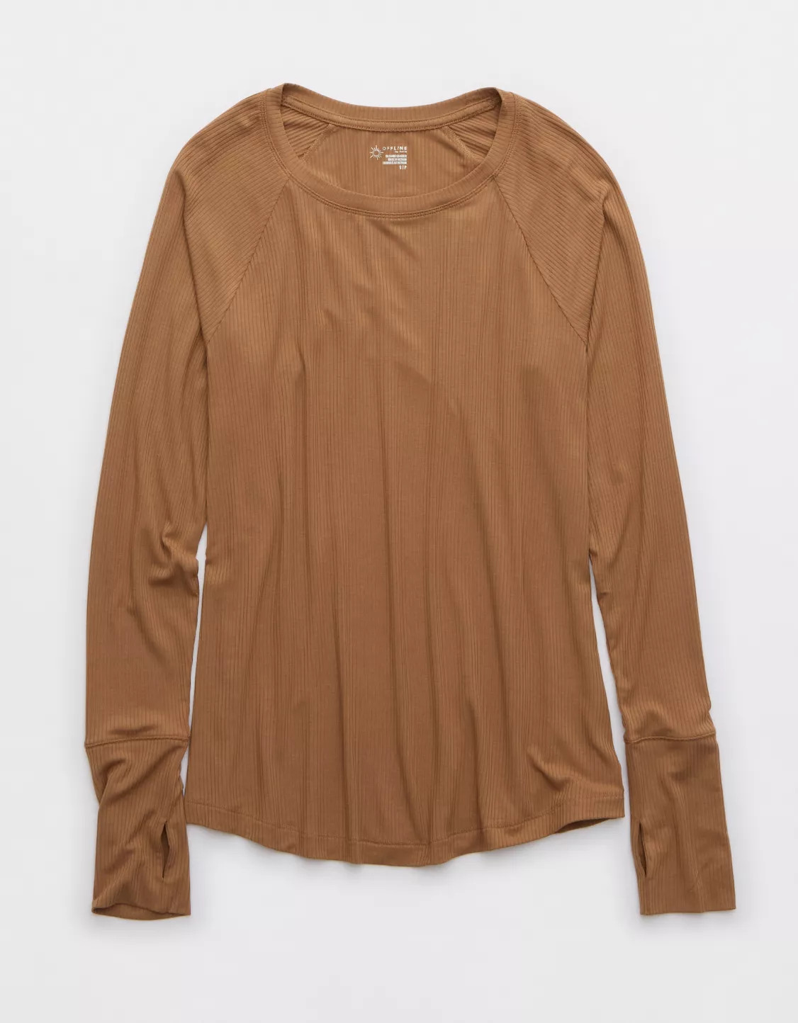 OFFLINE By Aerie Thumbs Up Ribbed Long Sleeve T-Shirt | Aerie