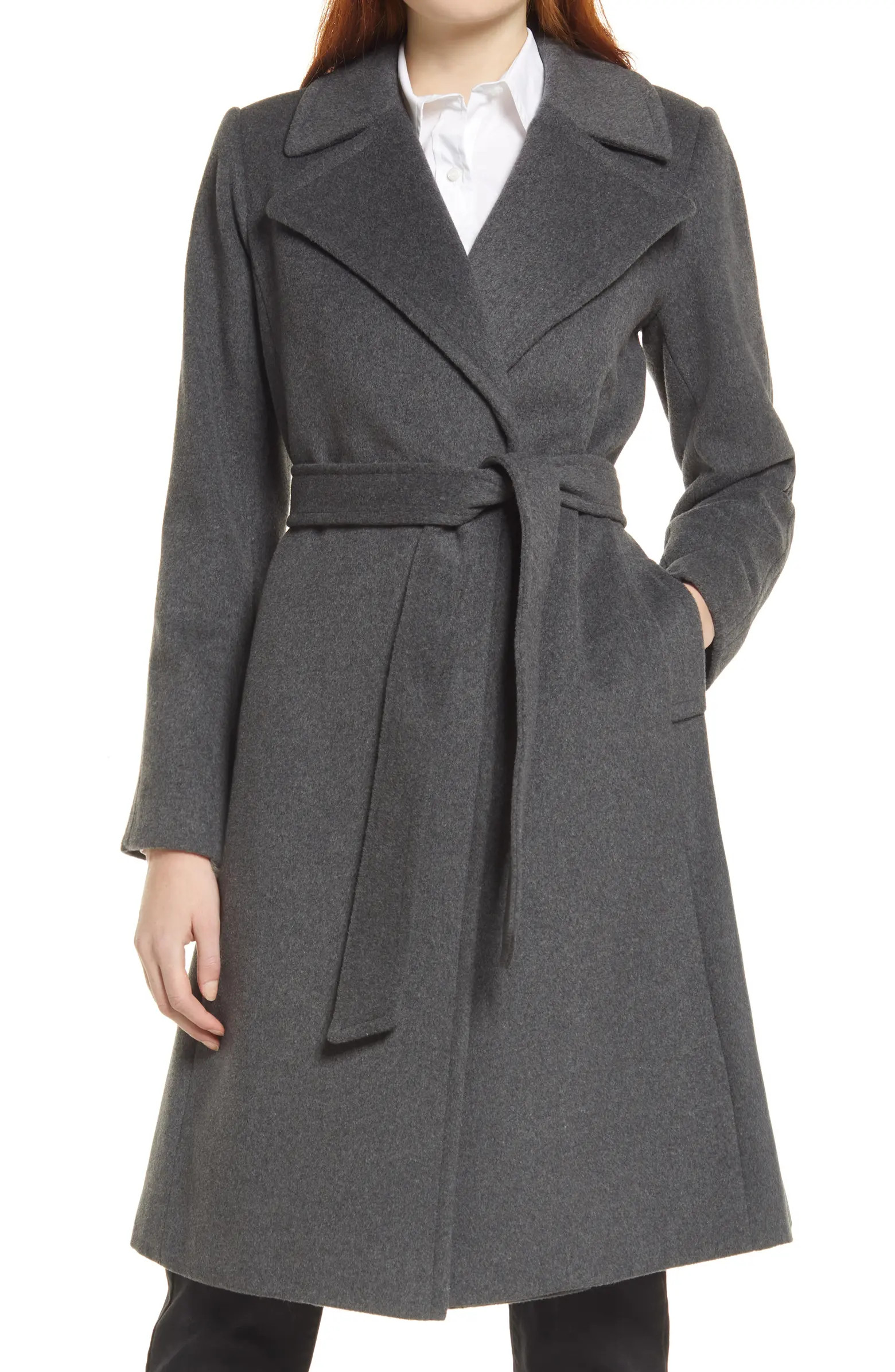 Women's Wool & Cashmere Blend Wrap Coat | Nordstrom
