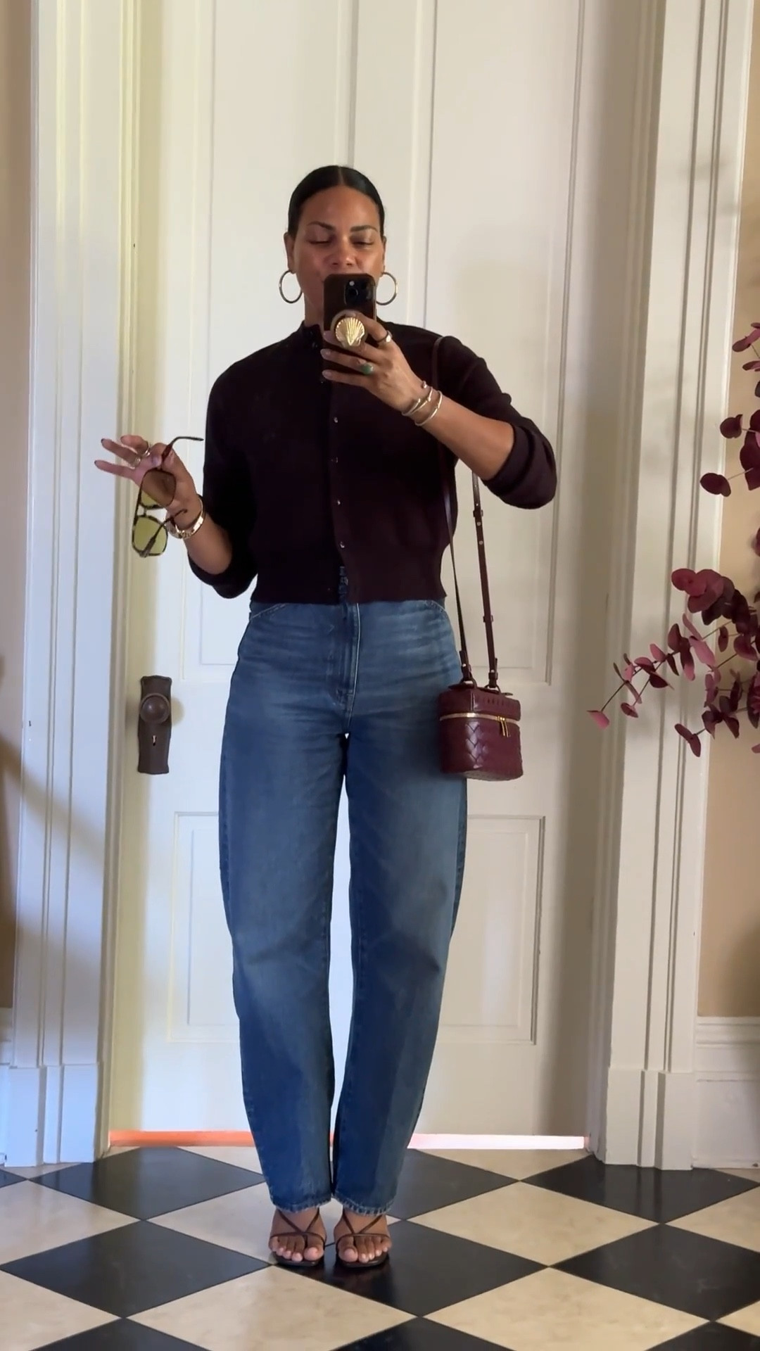 The sweater is jet black- for some reason it looks brown in the video! If you get a waist gap, in the jeans get the curvy and size down. Otherwise get the regular and go true to size :) these jeans make your legs look so long! 



#LTKItBag #LTKFindsUnder50 #LTKSeasonal