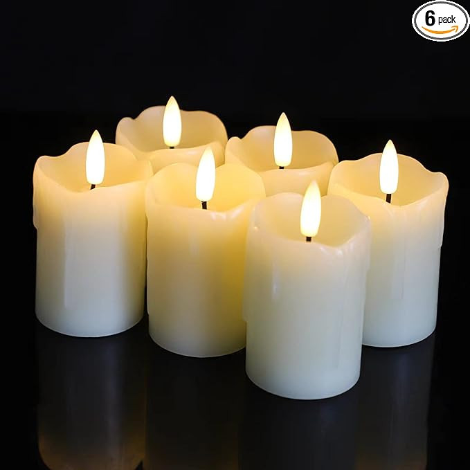 Lezonic Flameless Votive Candles Battery Operated with Remote and Timer, Pack of 6 (D:2" X H:3") ... | Amazon (US)