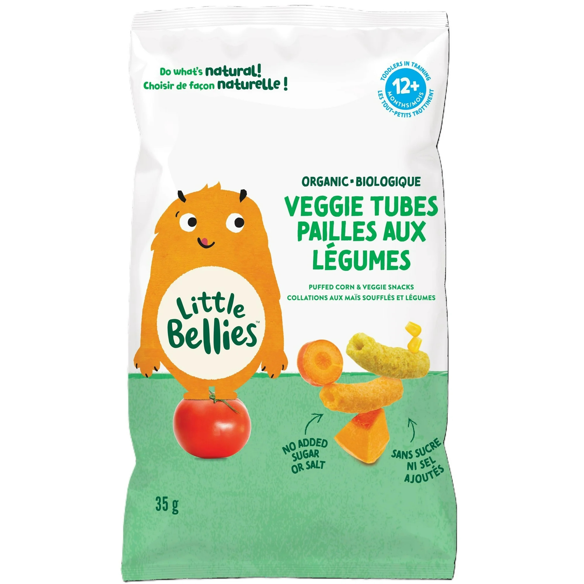 Little Bellies Organic Veggie Tube Puffed Corn & Veggie Snacks 12+ Months, 35gr, Little Bellies O... | Walmart (CA)