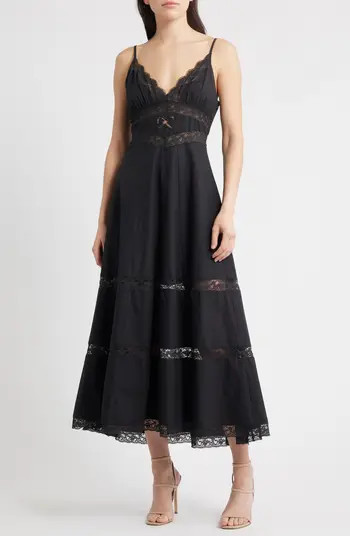 Catryn Lace Inset Cotton Slipdress | Nordstrom