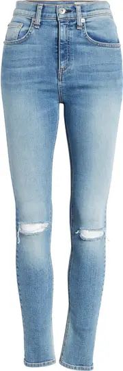 rag & bone Nina Ripped High Waist Ankle Skinny Jeans (Tulsa) | Nordstrom | Nordstrom