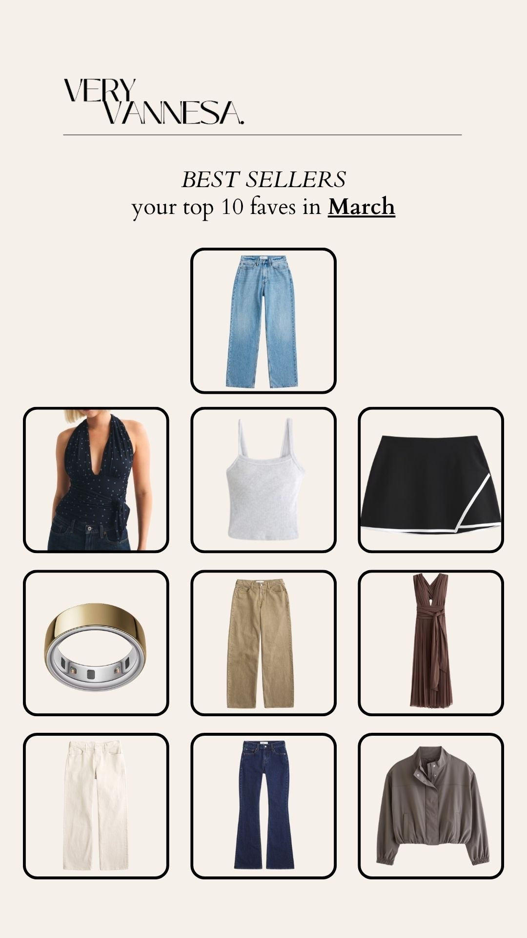 Your faves in March
Abercrombie curve love jeans 
Multiway top 
Active skort
Baggy jeans 
Oura Ring 
Spring wedding guest dress 

#LTKootd #LTKSeasonal #LTKActive