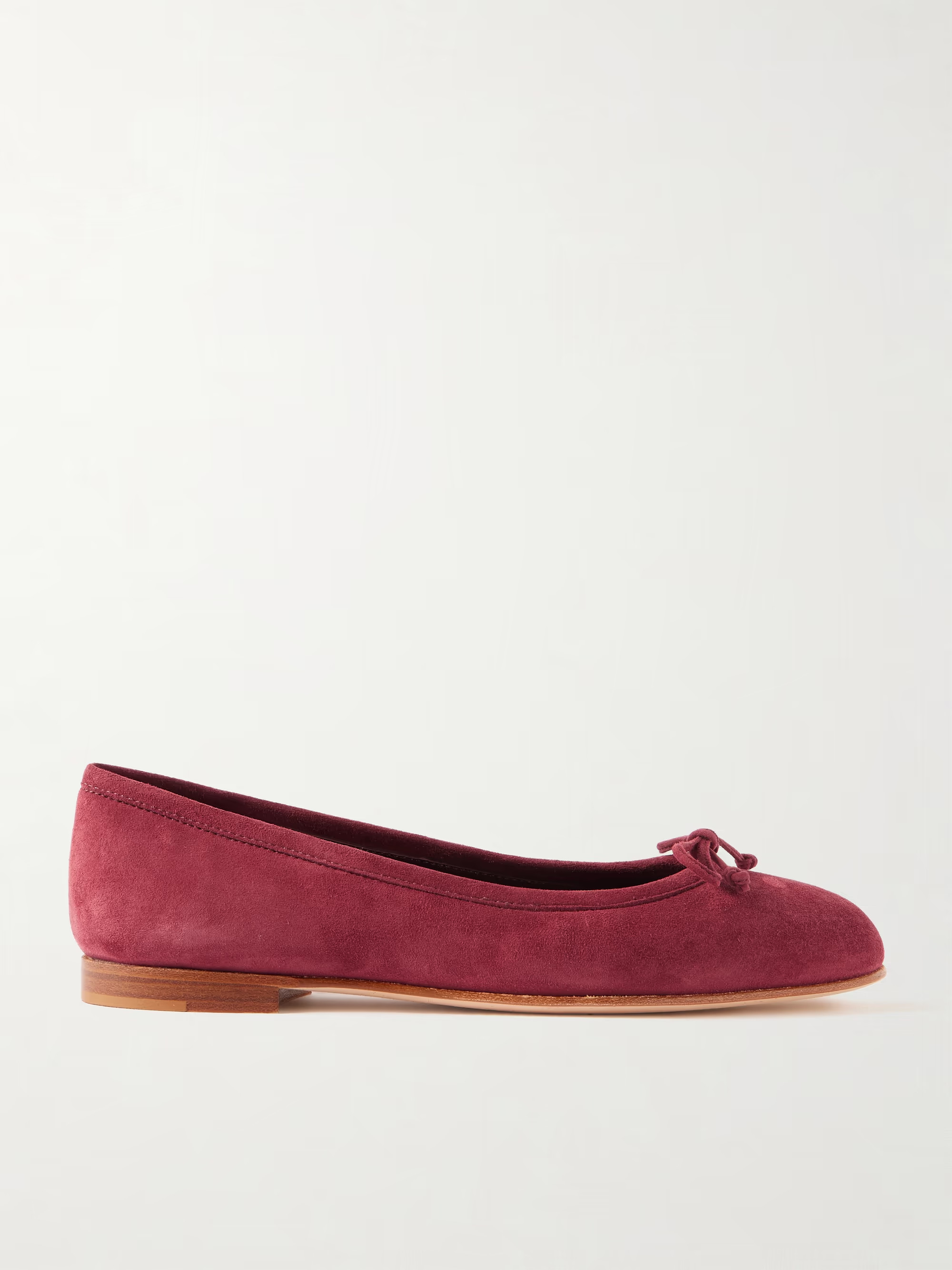 Veralli bow-detailed suede ballet flats | NET-A-PORTER APAC