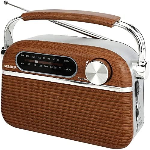 Retro AM FM Portable Radio Bluetooth Speak, Battery Operated Radio by 2X D Cell Batteries Or AC P... | Amazon (US)