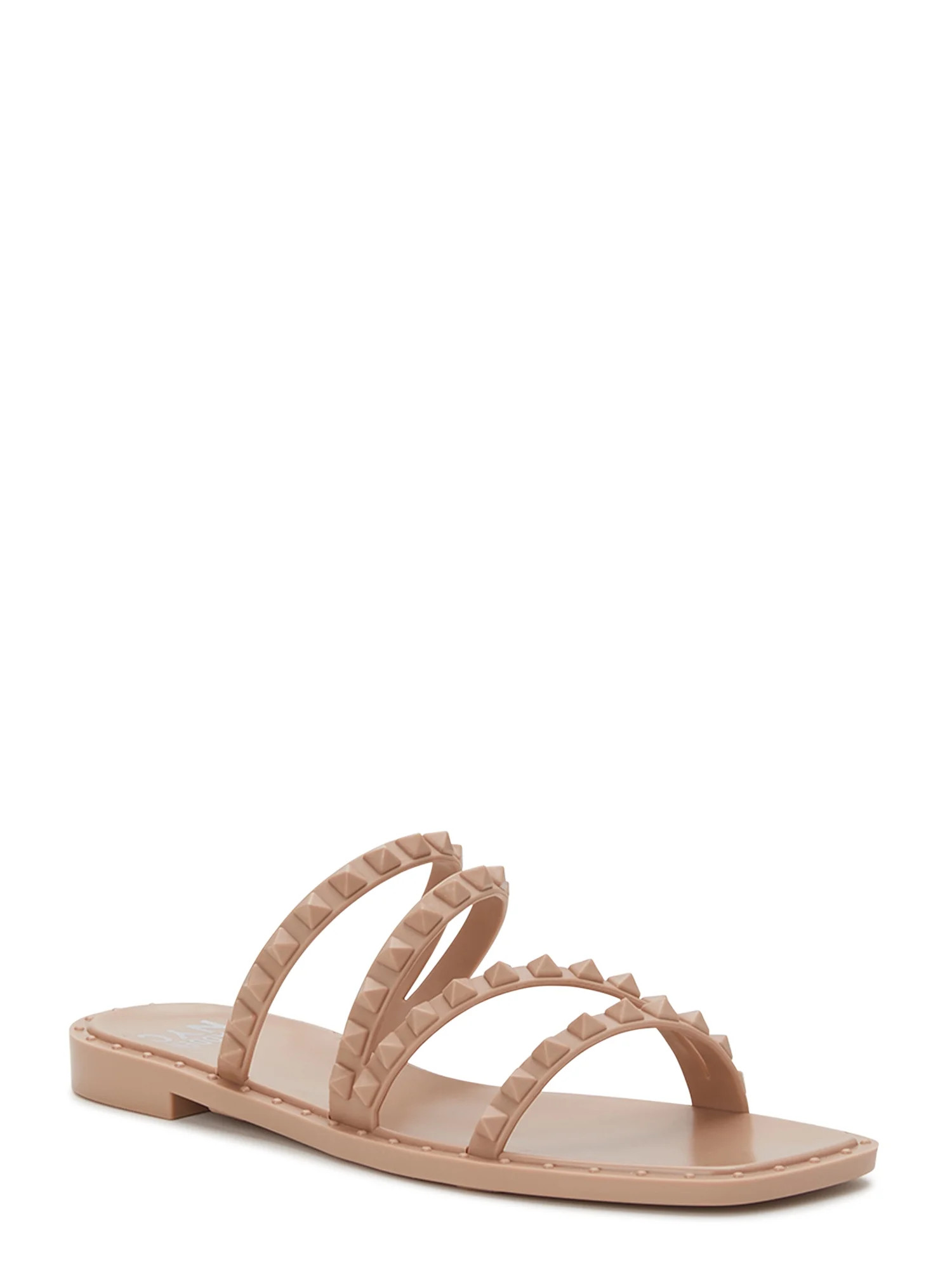 Madden NYC Women's Studded Strappy Jelly Slide Sandals | Walmart (US)