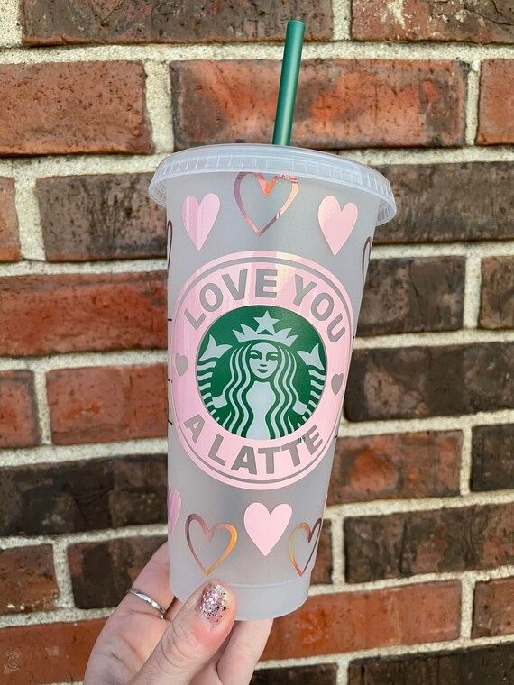 Love You a Latte Starbucks Cold Cup | Etsy | Etsy (US)