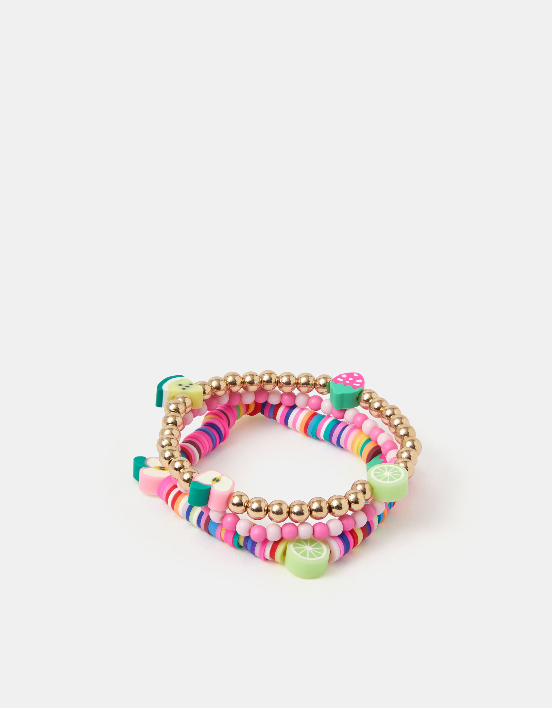 3-Pack Girls Fruit Bead Bracelets | Accessorize (Global)