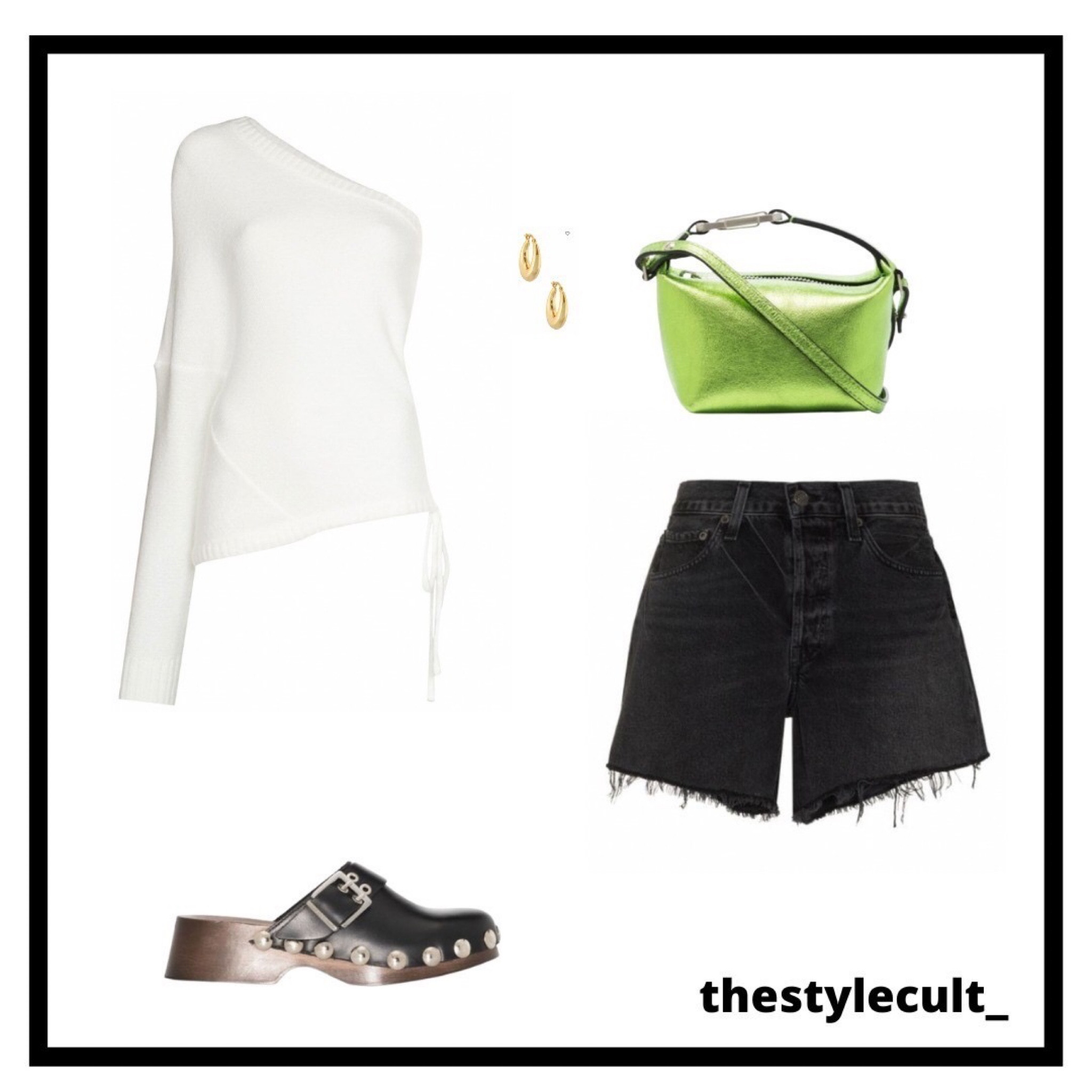 •rta one shoulder top | gold hoops | agolde shorts | eera shoulder bag | ganni clogs#LTKCon 

#LTKitbag #LTKSeasonal