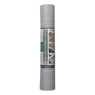 Con-Tact 18"x6ft Grip Prints Premium Shantung Pearl Gray Shelf Liner: Non-Adhesive Basket Weave, ... | Target