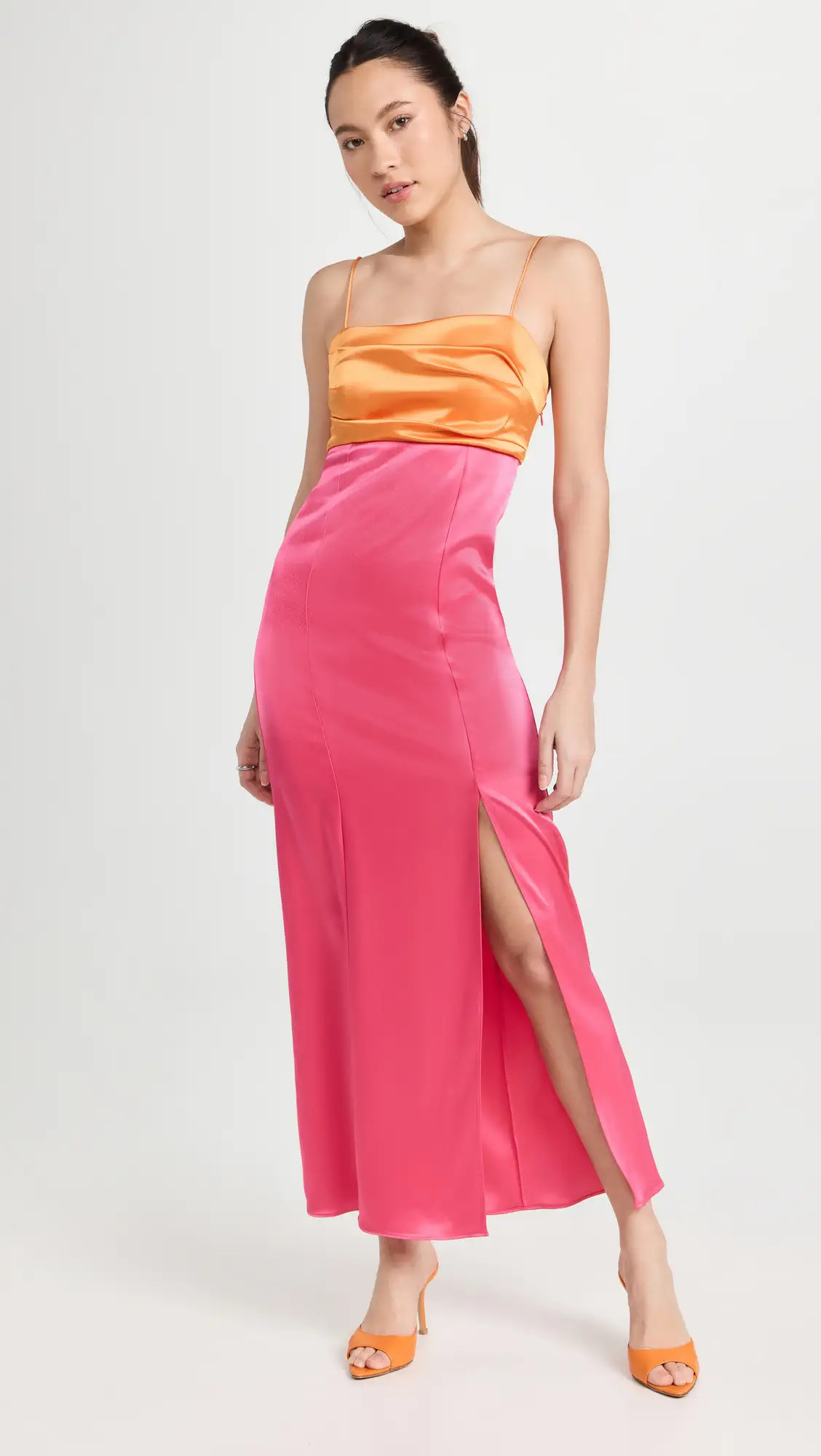 alice + olivia Lilita Drape Bust Midi Dress | Shopbop | Shopbop