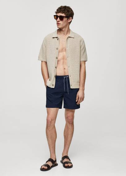 Basic drawstring swimsuit -  Men | Mango Man USA | MANGO (US)
