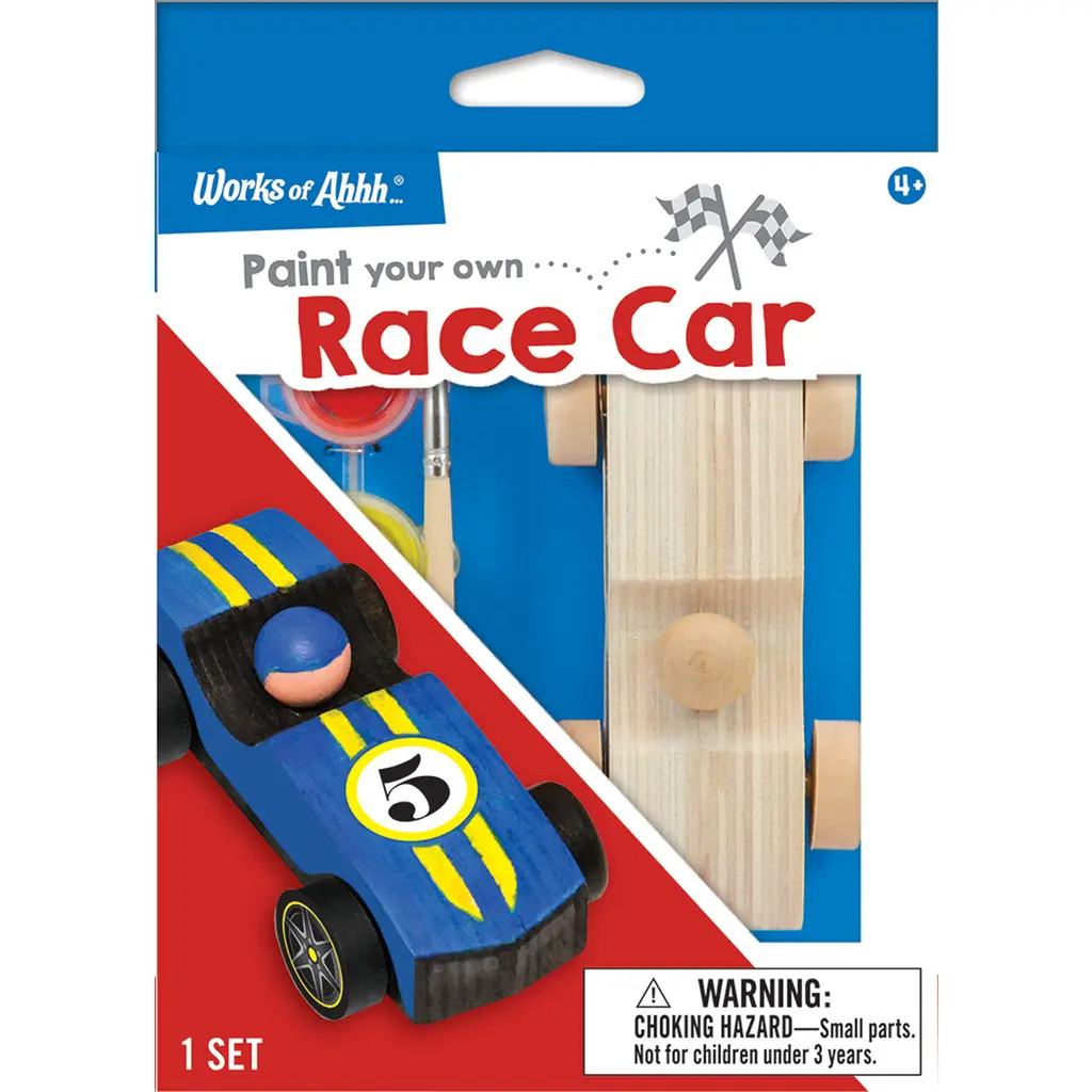 Works of Ahhh... Race Car Wood Craft & Paint Kit in Multicolor at Nordstrom | Nordstrom