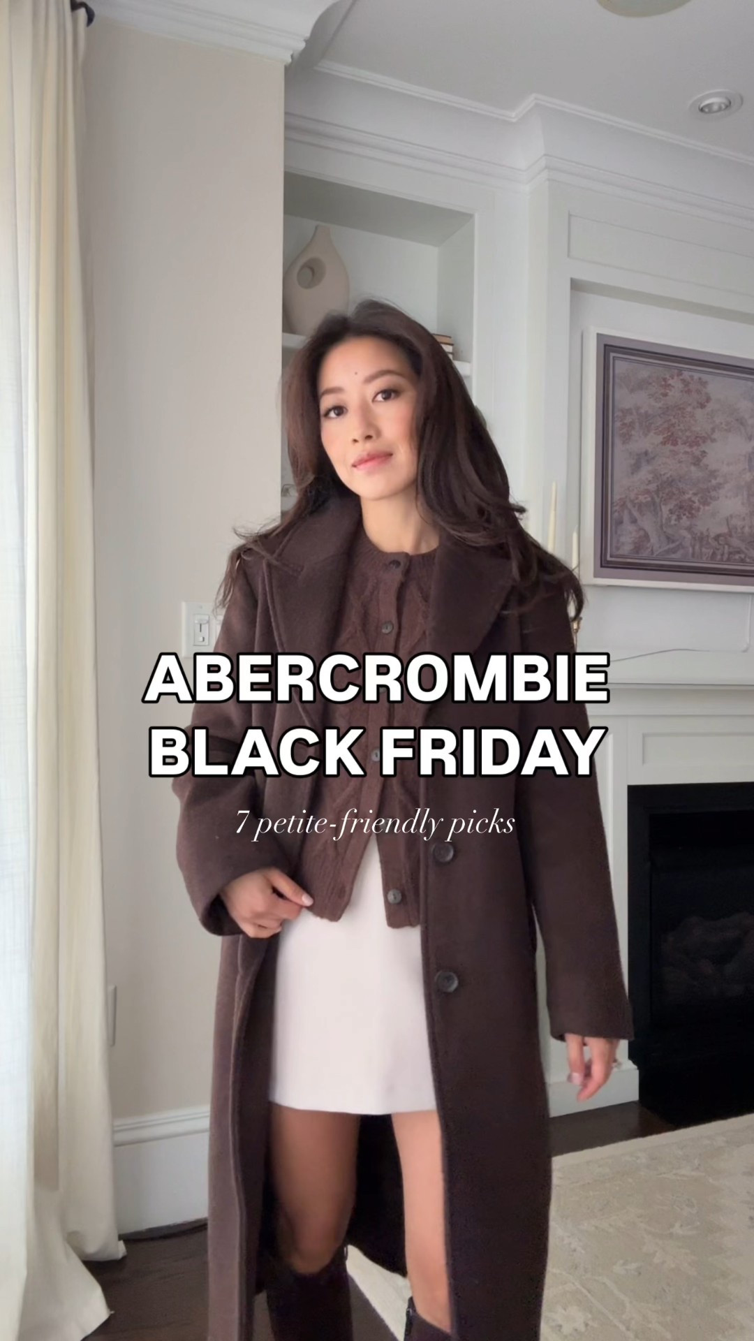 Code AFJEAN stacks on top of Abercrombie's black friday week sale for an extra 15% off!

• Red Crew cardigan xxs + Sienna mini skort xxs, Chanel loafers , edited pieces slim calf boots 5

• High rise wide leg jean 24 short + double layered brown crewneck layering top XS (I size up in fitted tops so it isnt too tight)

• wool tailored topcoat xxs petite, warm weight, longer past midi length  

• Houndstooth sloane pants size 24 short + cozy mockneck sweater xxs

• Long-sleeve lounge knit tee xxs + lounge wide leg sweatpants xxs short

• Cable knit crew cardigan xxs + Scarlett mini skort xxs , Naturalizer boots 5.5 narrow calf

Fall winter outfits, classic workwear style, Black Friday sale, Cyber week, petite friendly jeans and pants 

 #LTKCyberWeek 

#LTKPetite #LTKWorkwear