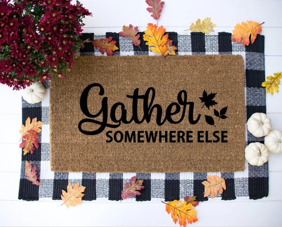 Gather Somewhere Else Door Mat fall decor  fall doormat  | Etsy | Etsy (US)
