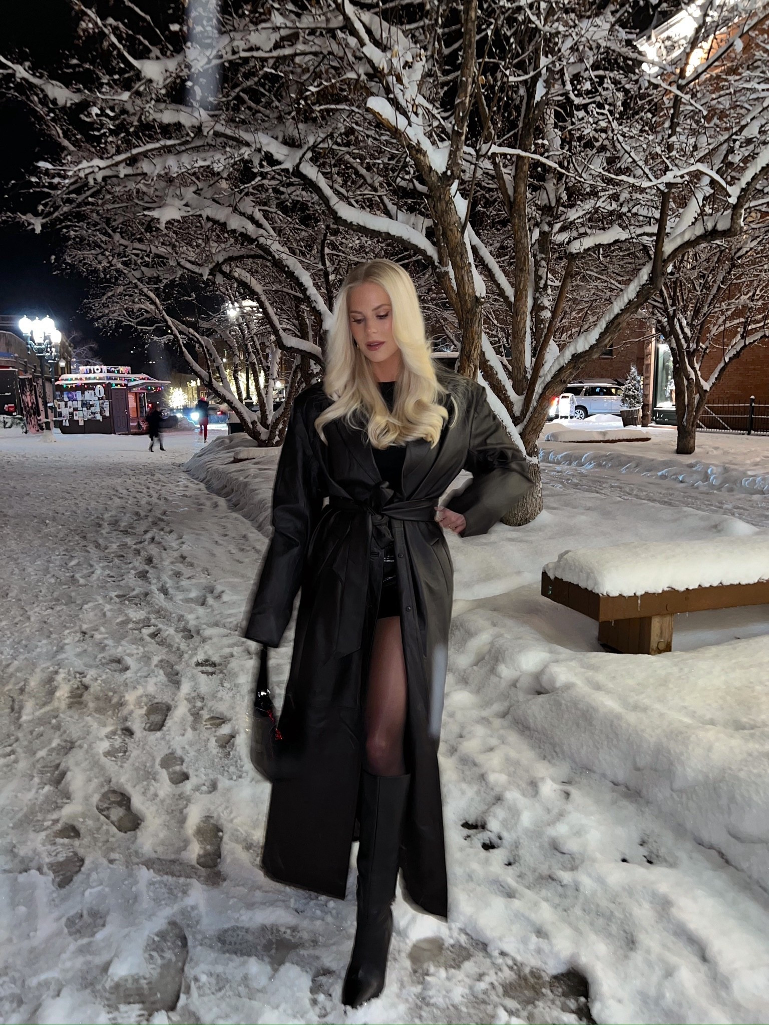 Winter Date Night Outfit - wearing a small in top & shorts, small in coat, boots run tts! #kathleenpost 

Aspen trip, mountain outfit, mountain vibes, winter date night #LTKStyleTip

#LTKootd #LTKHoliday