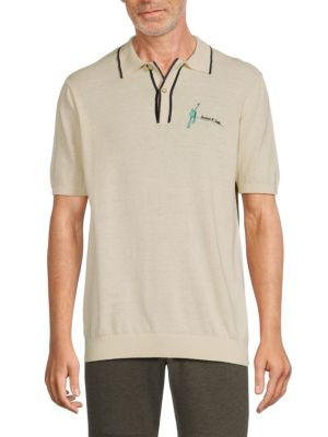 Scotch & Soda Knitted Linen Blend Polo on SALE | Saks OFF 5TH | Saks Fifth Avenue OFF 5TH