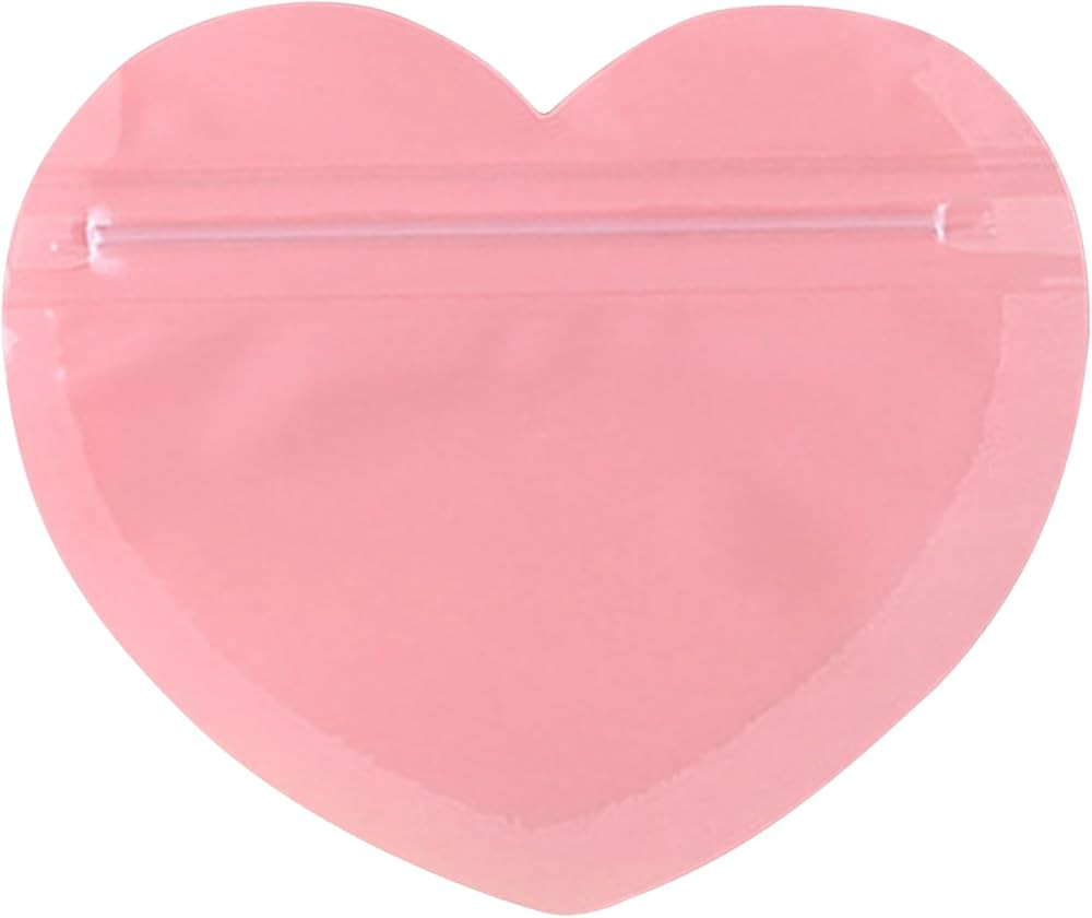 JENPECH 100Pcs Jewelry Packaging Bag, Clear Heart-Shaped Jewelry Bags for Earring, Durable Mini S... | Amazon (US)