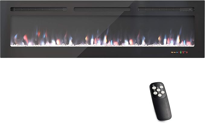 KUPPET 60 Inches Electric Fireplace Recessed and Wall Mounted with Overheating Protection,Thermos... | Amazon (US)