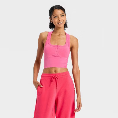 Women's Seamless Henley Support Tank Top - JoyLab™ | Target