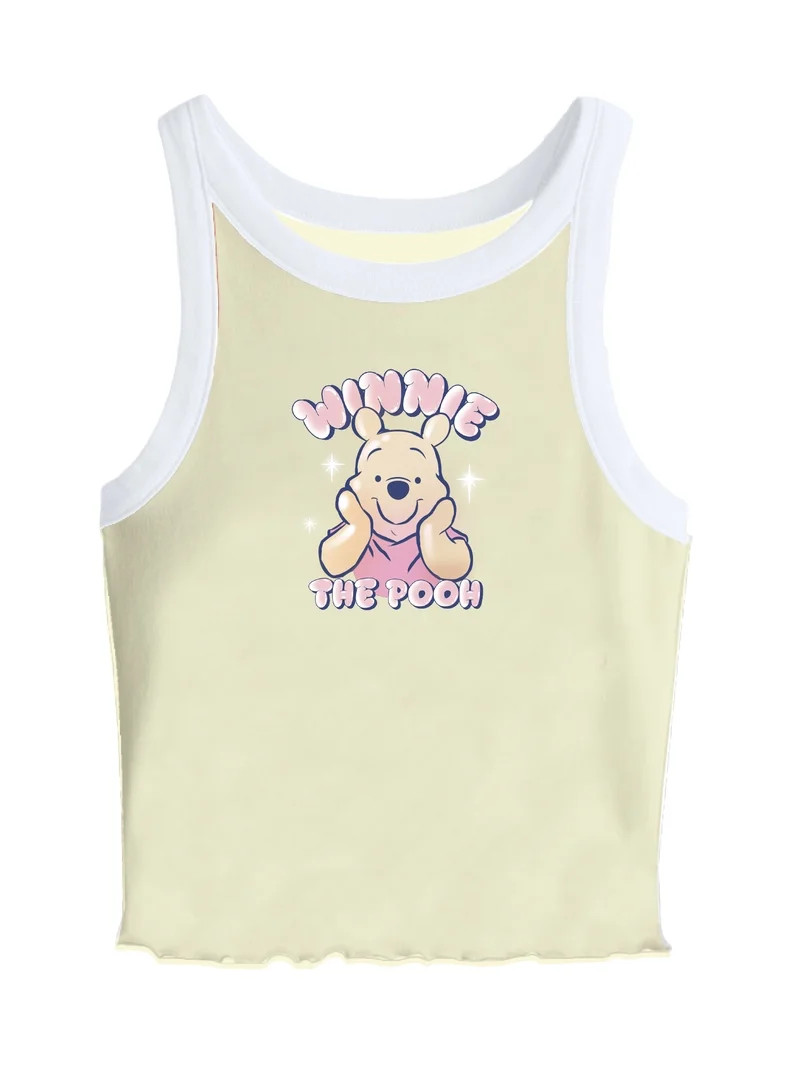 Winnie The Pooh Girls Airbrushed Ringer Graphic Tank Top, Sizes 4-16 | Walmart (US)